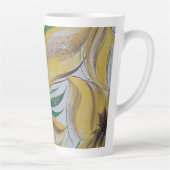 Gele Floral Latte Mok (Rechts)