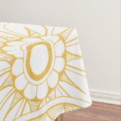 Gele Floral Medallion Pattern Tafelkleed (Voorbeeld)