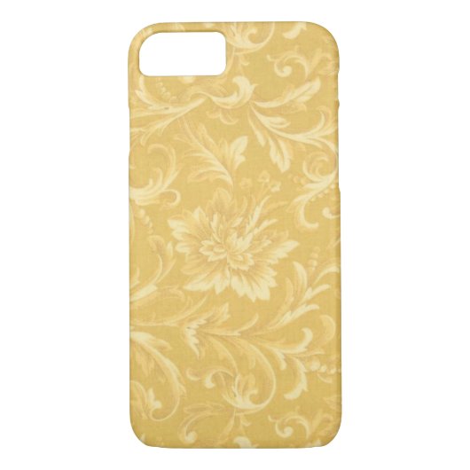 Gele Floral Patterned Case-Mate iPhone Case (Achterkant)