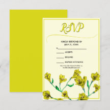 Gele Floral Waterverf Wedding