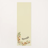 Gele Floral Yogamat (Voorkant)