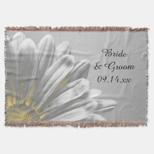 Gele Florale hooglichten Wedding Keepslag Deken