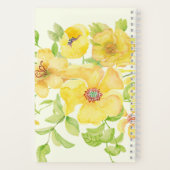 Gele florale Piedere & Prayer Journal Notitieboek (Achterkant)