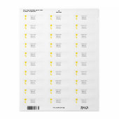 Gele Florentijns White Simple Elegant Custom Etiket (Full Sheet)
