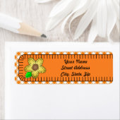 Gele Flower GinBackground Return Address Sticker (Insitu)