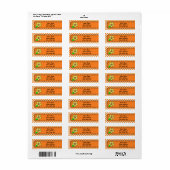 Gele Flower GinBackground Return Address Sticker (Full Sheet)