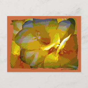 Gele Freesia Digital Manipulation Briefkaart