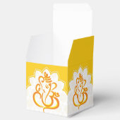 Gele Ganesha met mandala achtergrond Bedankdoosjes (Geopend)