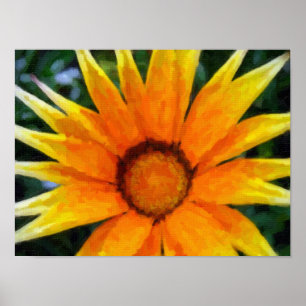 Gele gazania poster