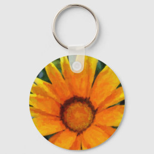 Gele gazania sleutelhanger