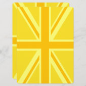 Gele Gele Union Jack British Flag Background (Voorkant / Achterkant)