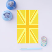 Gele Gele Union Jack British Flag Background Flyer (Enkel)
