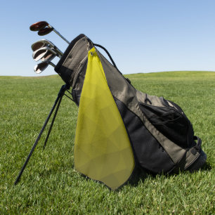 Gele geometrische meshpatroon met verloop golfhanddoek