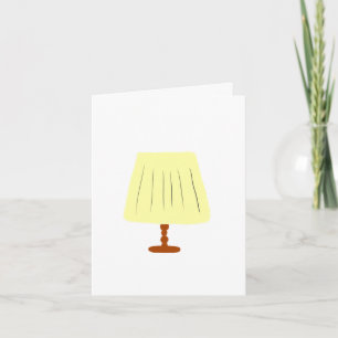Gele Geplooide Tafellamp voor een Gezellige Huisde Kaart
