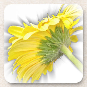gele gerbera daisy bier onderzetter