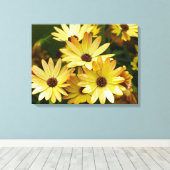 Gele Gerbera Daisy Bloemen Canvas Art (Insitu (Houten vloer))