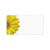 Gele Gerbera Daisy Bruiloft Blank Adresetiketten Etiket (Voorkant)