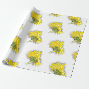 gele gerbera daisy cadeaupapier