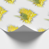 gele gerbera daisy cadeaupapier (Hoek)