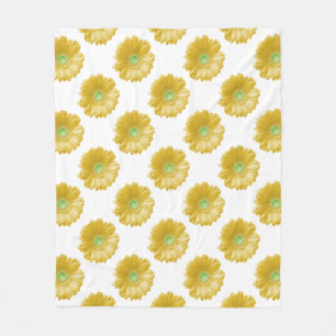 Gele gerbera daisy fleece deken
