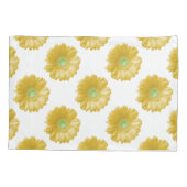 Gele gerbera daisy kussensloop (Achterkant)