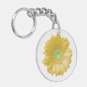 Gele gerbera daisy sleutelhanger (Voorkant Links)