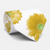 Gele gerbera daisy stropdas (Opgerold)