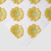 Gele gerbera daisy tissuepapier (Detail)