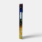 Gele getextureerde Blauwe Crisis Heldere Raindrop Case-Mate iPhone Case (Achterkant / Rechts)
