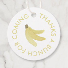 Gele Gingham Banana Party Favor Dank u Labels