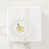 Gele Gingham Banana Party Favor Dank u Labels (In situ)