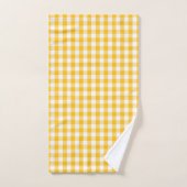 Gele Gingham Check Pattern Bad Handdoek (Handdoek)