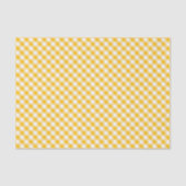 Gele Gingham Check Pattern Tissuepapier (Voorkant)