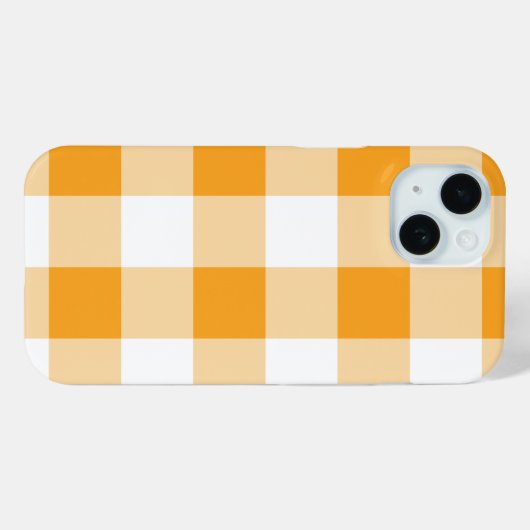 Gele Gingham Pattern Case-Mate iPhone Case (Achterkant (horizontaal))