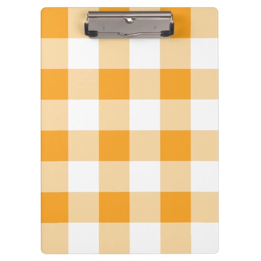 Gele Gingham Pattern Klembord (Voorkant)