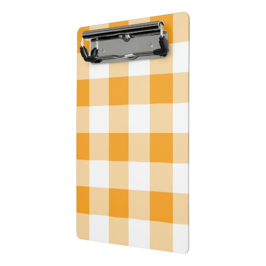 Gele Gingham Pattern Mini Klembord (Angled2)
