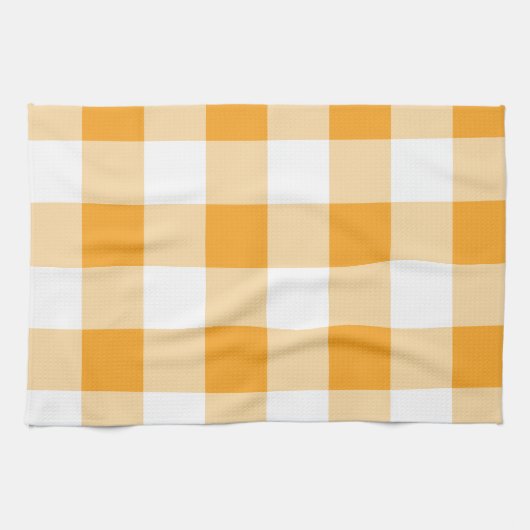 Gele Gingham Pattern Theedoek (Horizontaal)