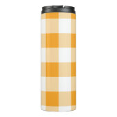 Gele Gingham Pattern Thermosbeker (Achterkant)