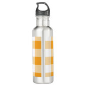 Gele Gingham Pattern Waterfles (Achterkant)