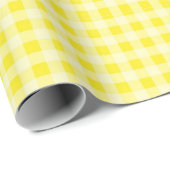 Gele Gingham Play Cadeaupapier (Rol Hoek)