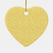 Gele Giraffe Print Keramisch Ornament (Achterkant)