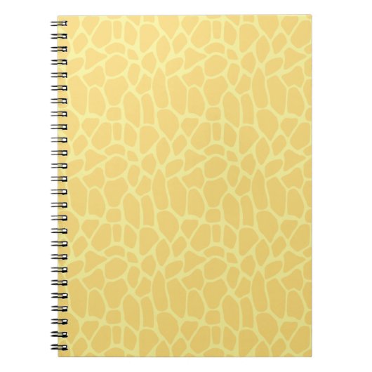 Gele Giraffe Print Notitieboek (Voorkant)