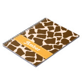 Gele Giraffe Print Spiral notebook Journal Notitieboek (Linkerzijde)