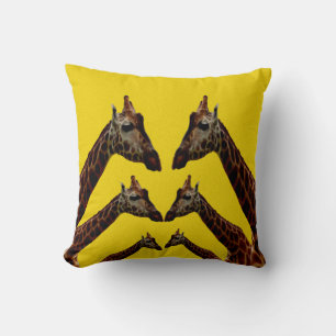 Gele Giraffes gooien het kussen, Kussen