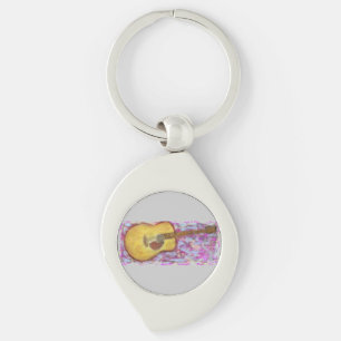 gele gitaar sleutelhanger