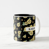 Gele Glasgow Rozen | Art Nouveau stijl Custom Tweekleurige Koffiemok (Voorkant rechts)