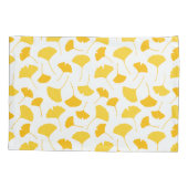 Gele glinkgo Leaf Pattern Kussensloop (Achterkant-Links)