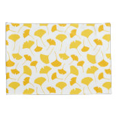 Gele glinkgo Leaf Pattern Kussensloop (Achterkant-Rechts)