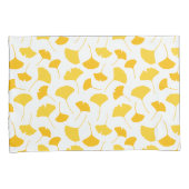 Gele glinkgo Leaf Pattern Kussensloop (Voorkant-Rechts)