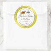 Gele Glitter White Product Labels Ladybug Logo (Tas)